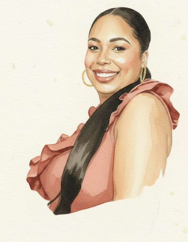 Watercolor portrait of Tiara